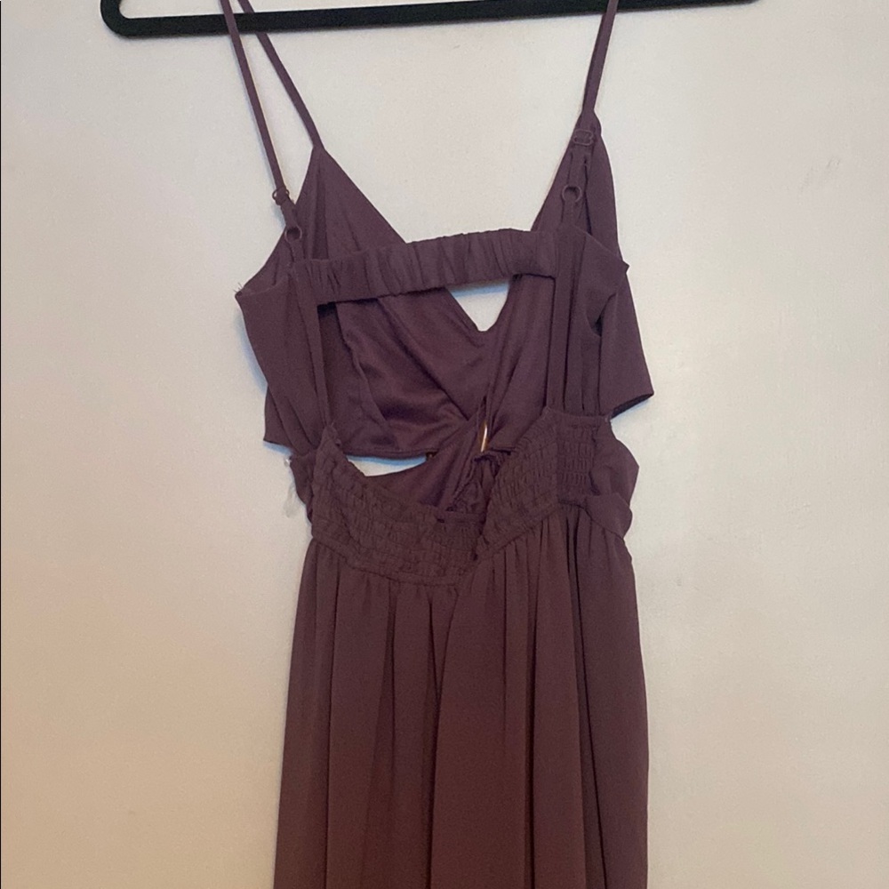 Purple Ruched Sleeveless Maxi Sundress - Picture 5 of 5